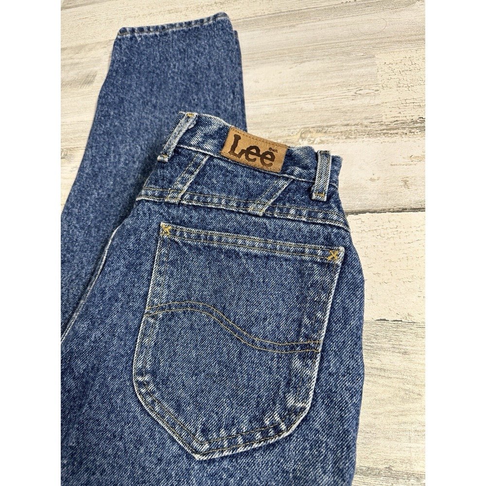 Vintage 90s Lee Jeans Women's Size 6 High Waist Mom Tapered Denim *See Meas - Picture 1 of 14